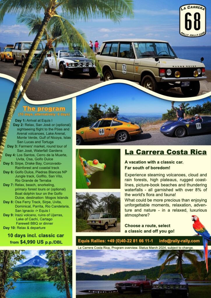 Rally Vacation La Carrera Costa Rica Program Overview